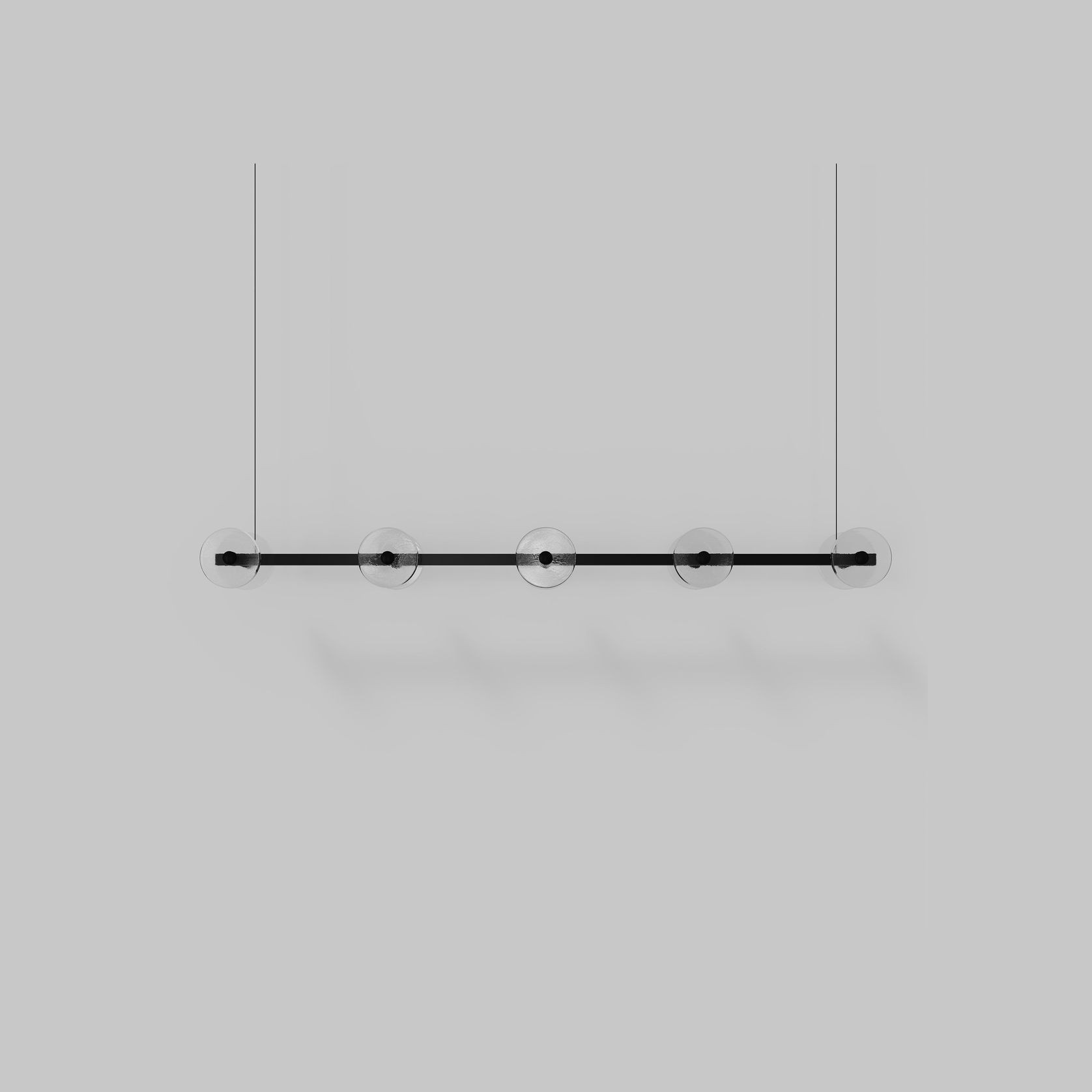 Coral Linear Bar Pendant - Clear Glass gallery detail image