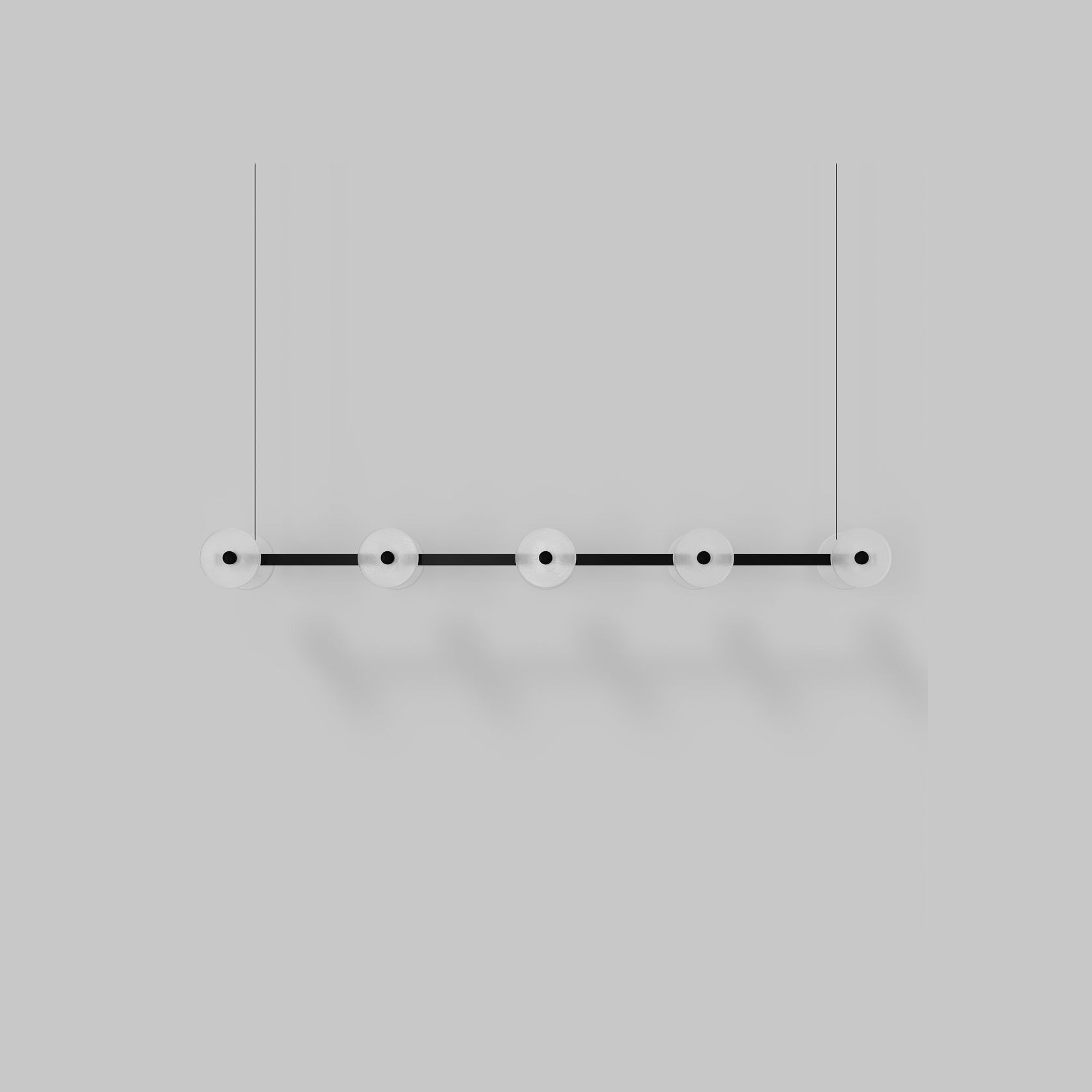 Coral Linear Bar Pendant - Frosted Glass gallery detail image