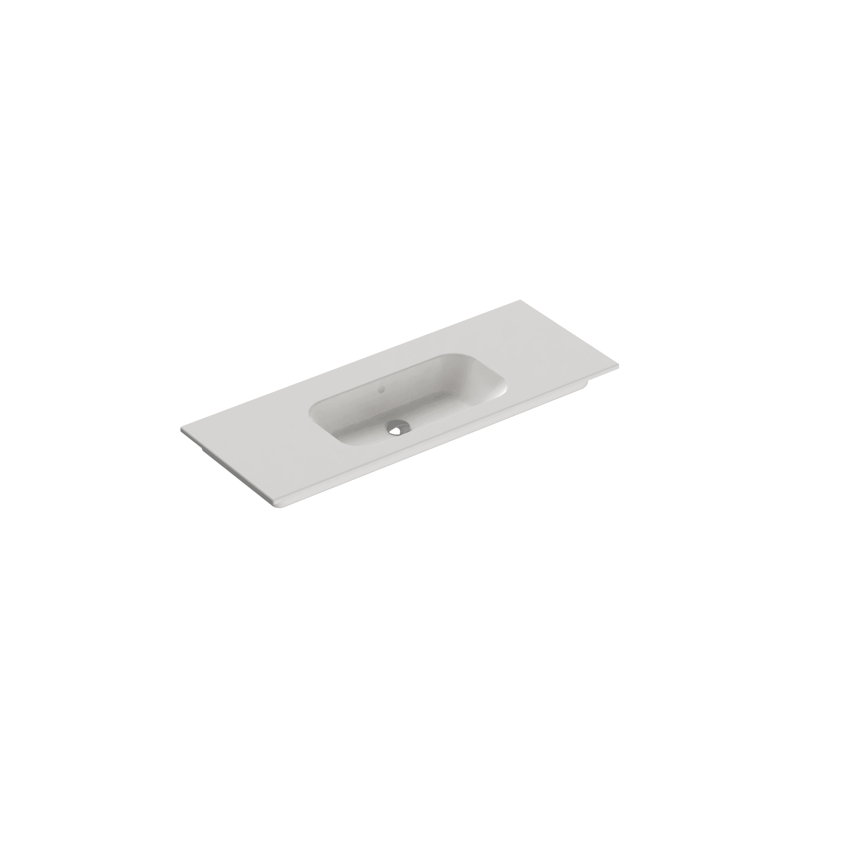 Casello 1200 Centre Basin Vanity Top Matt White gallery detail image