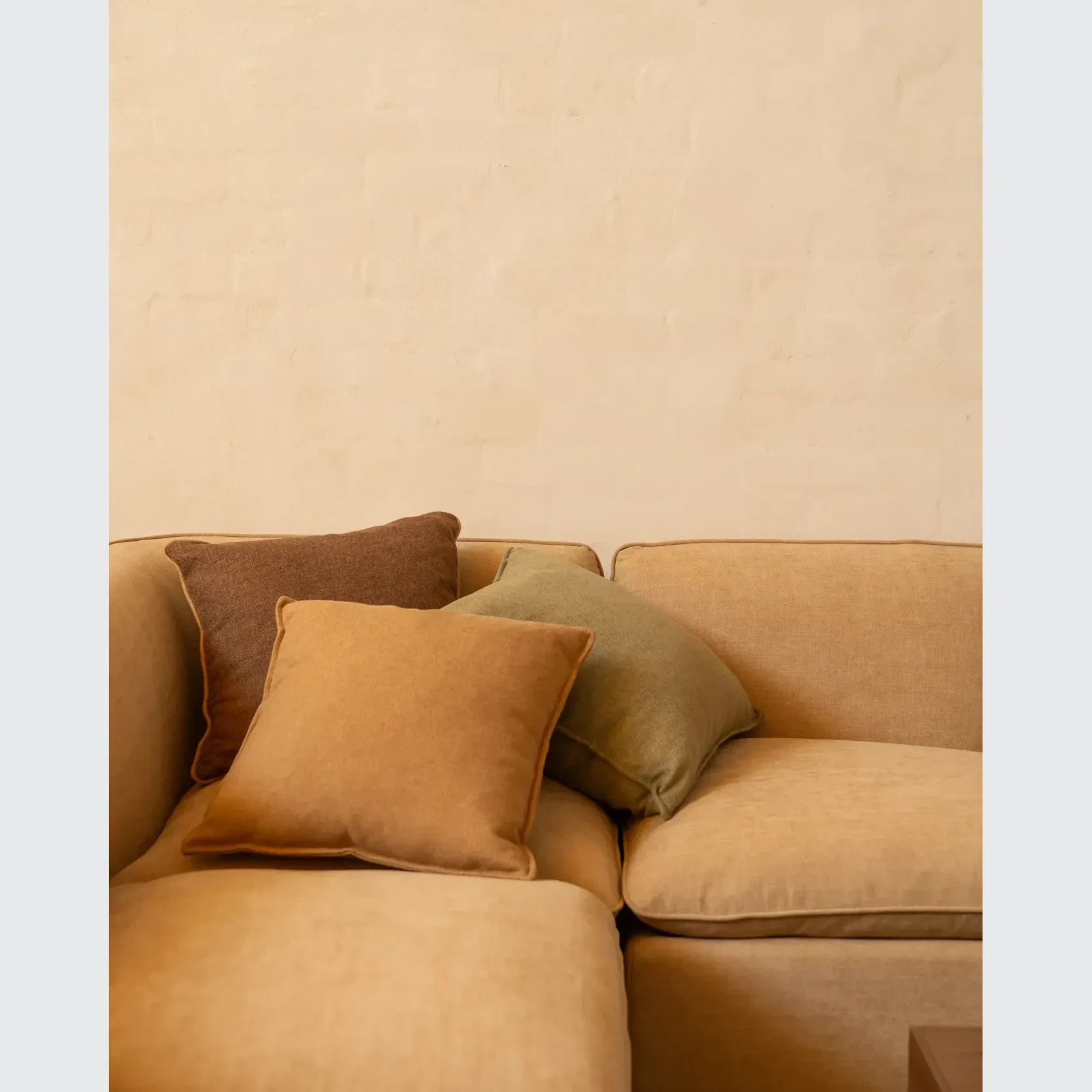 Border Cushion 55cm x 55cm - Eden Ecru / Eden Java gallery detail image