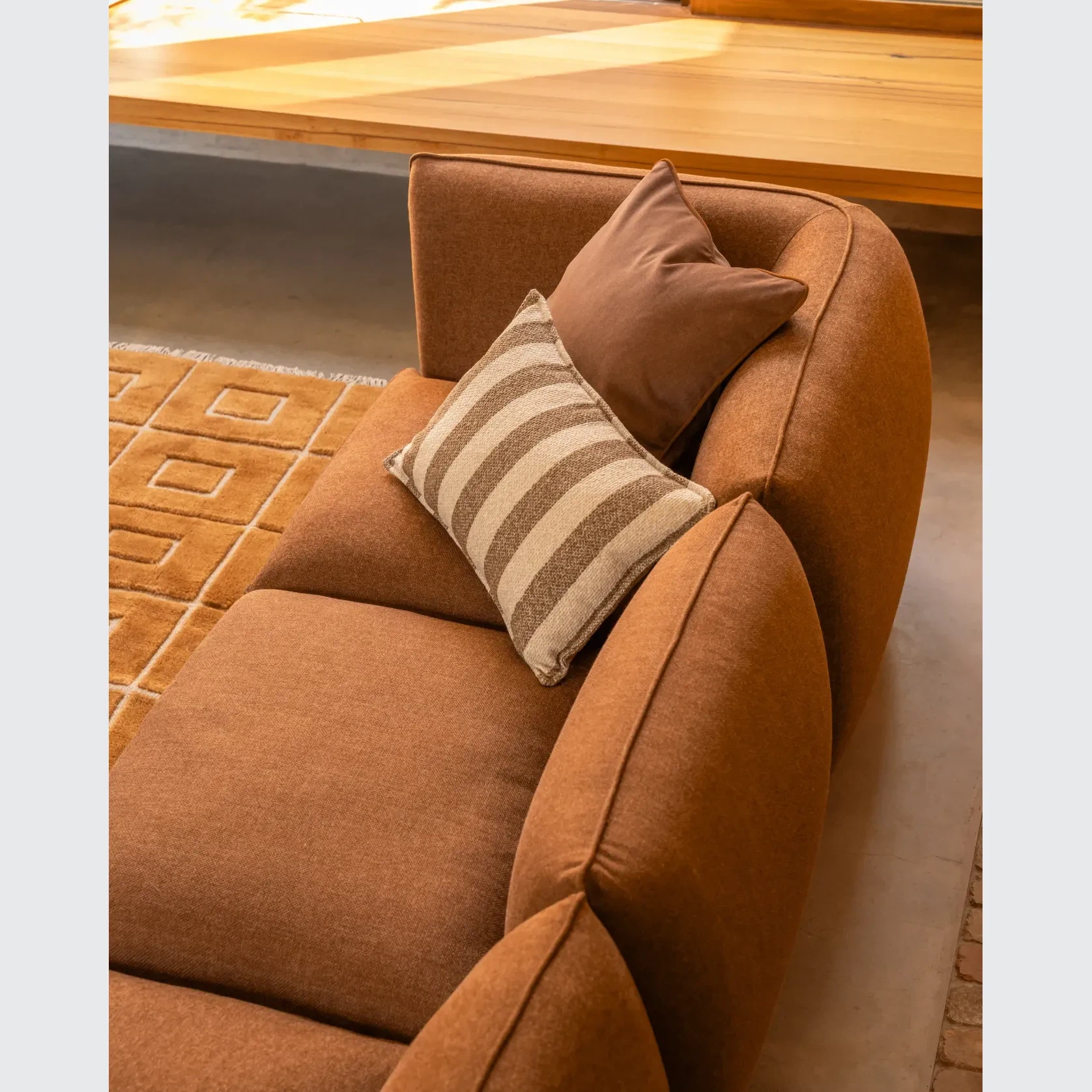 Border Cushion 55cm x 55cm - Eden Java / Eden Brick gallery detail image