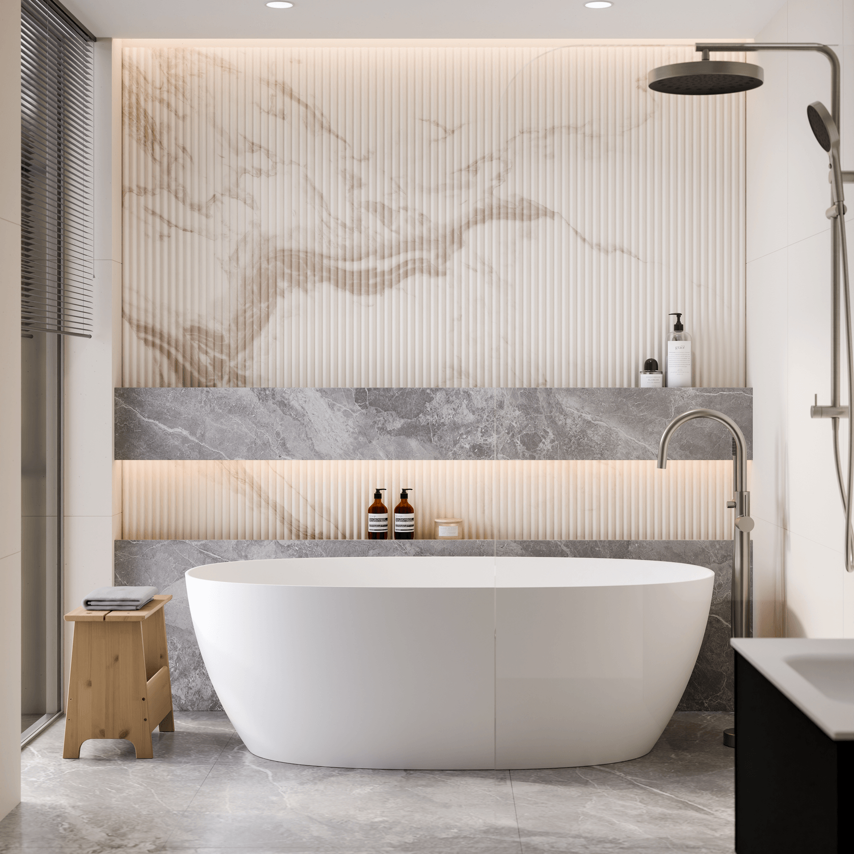 Endura Acrylic Cervo 1700 Freestanding Bath gallery detail image