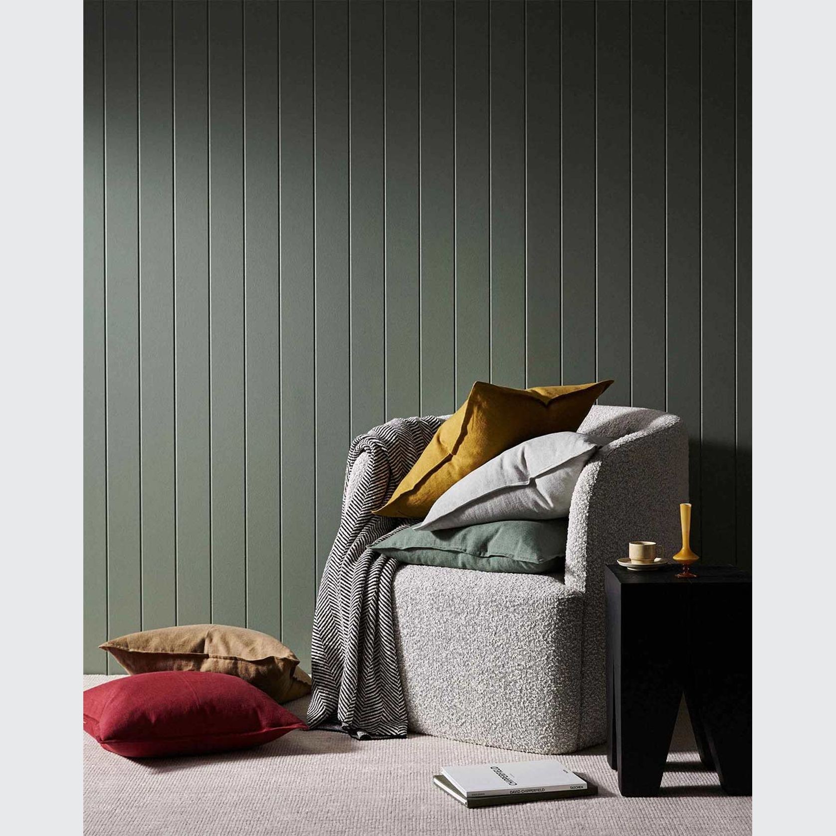 Weave Home European Linen Como Cushion - Moss | Three Sizes gallery detail image