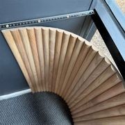 WOODFLEX Flexible Solid Paulownia Wood Slat Wall Panel - 2700mm x 600mm - Half Round gallery detail image