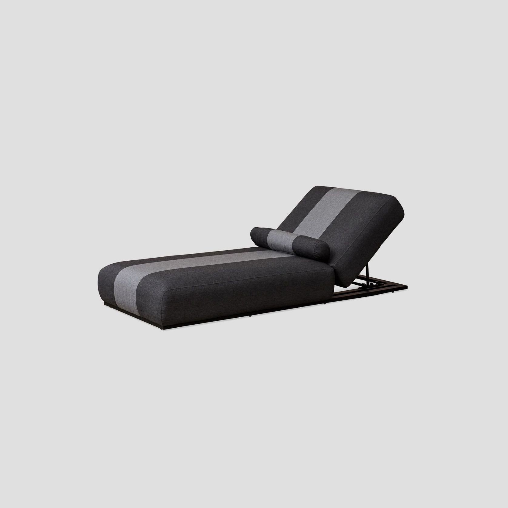 Coromandel Striped Lounger - Sooty gallery detail image