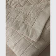 Ravello Linen Coverlet - Bone by Weave Home gallery detail image