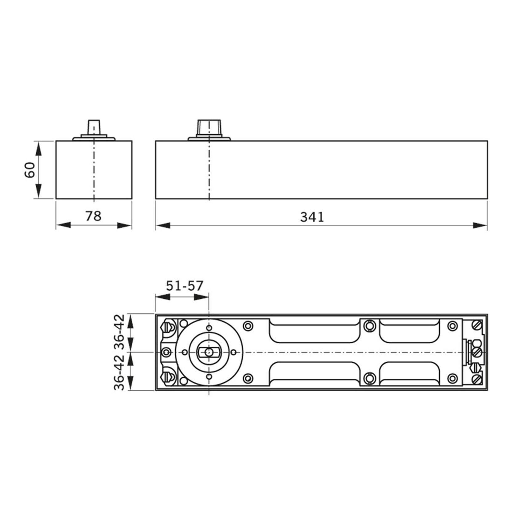 Dorma BTS80 EN-4 Door Closer Floor Spring Adjustable Hold Open 80110000 gallery detail image