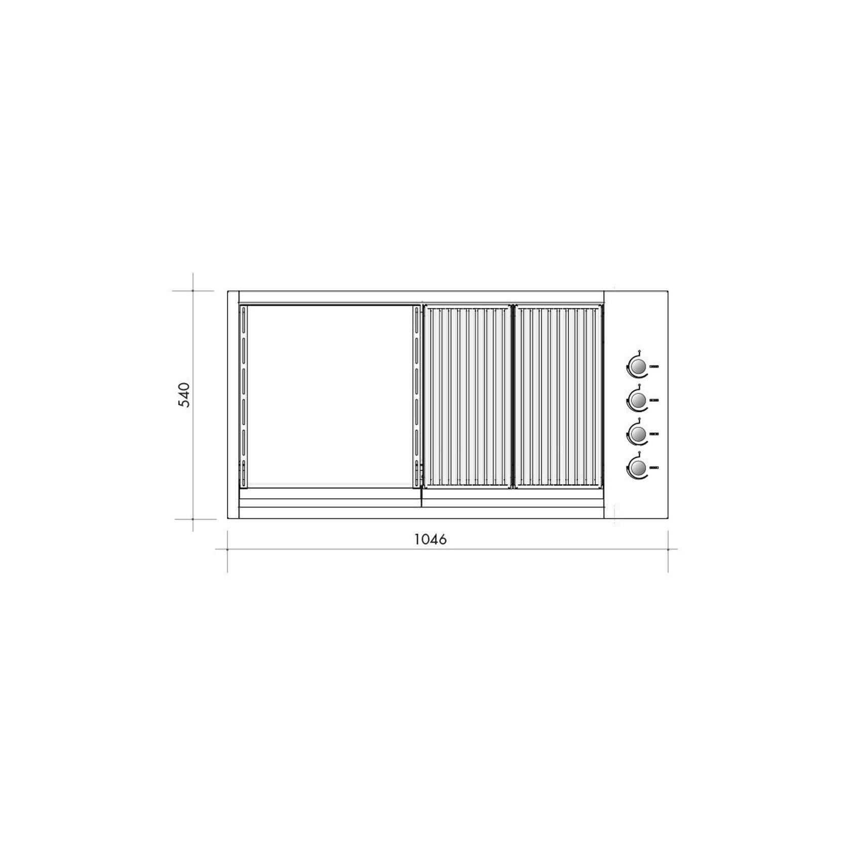 Artusi 104cm 4 Burner Built-In Gas BBQ - Stainless Steel gallery detail image