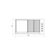 Artusi 104cm 4 Burner Built-In Gas BBQ - Matt Black gallery detail image
