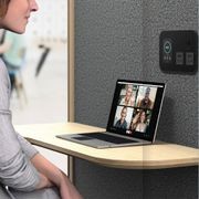 DUKE Single Seater Acoustic Office Silent Booth Pod - Silver gallery detail image