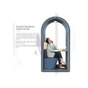 DUKE Single Seater Acoustic Office Silent Booth Pod - Blue gallery detail image