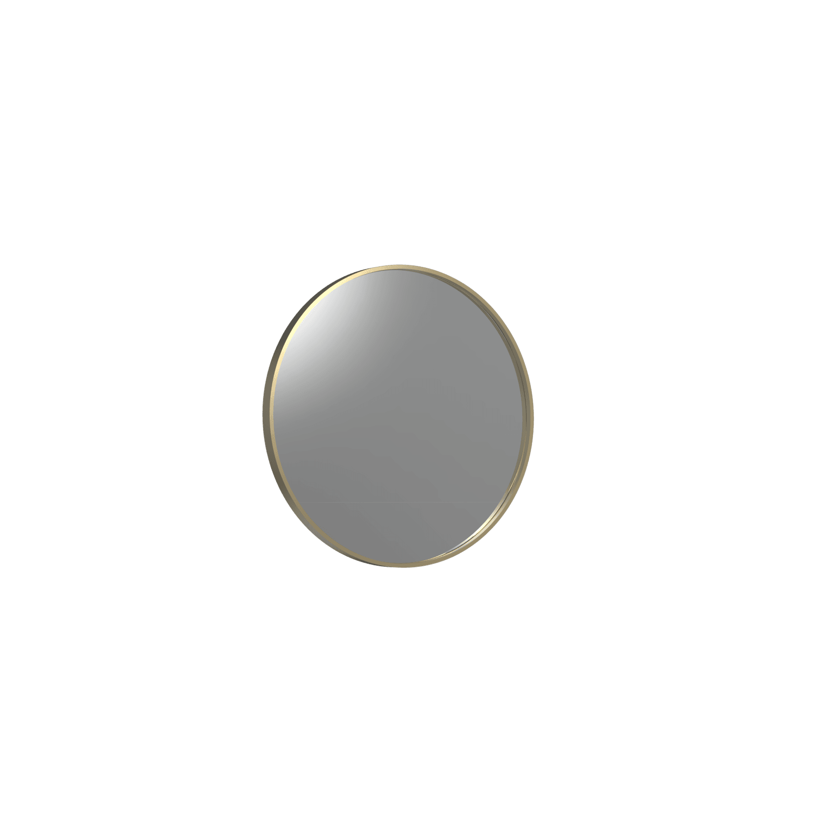 Frame XL 750 Round Mirror Brushed Brass gallery detail image