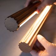 Fluted Roller Pendant | Spotted Gum gallery detail image