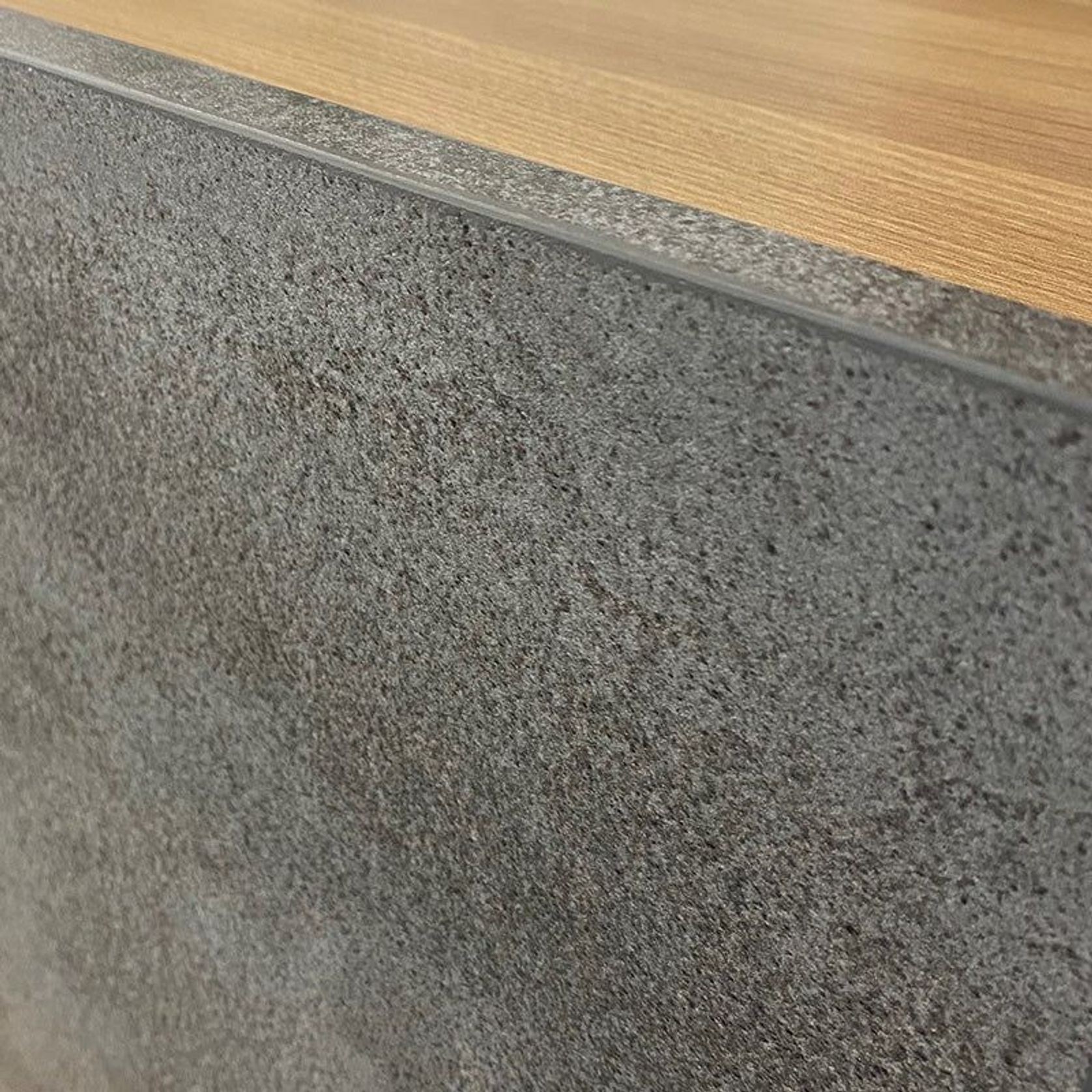 KERAN  Reception Desk 1.8M Right Panel - Acacia & Carbon Grey Colour gallery detail image