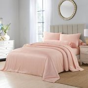 Silky Soft Bamboo Sheet Set - Soft Coral Pink gallery detail image