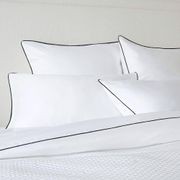 Plaza Collection European Pillowcase Set - Black Piping gallery detail image