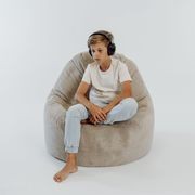 Plush Lounger Bean Bag Chair - Champagne Latte gallery detail image