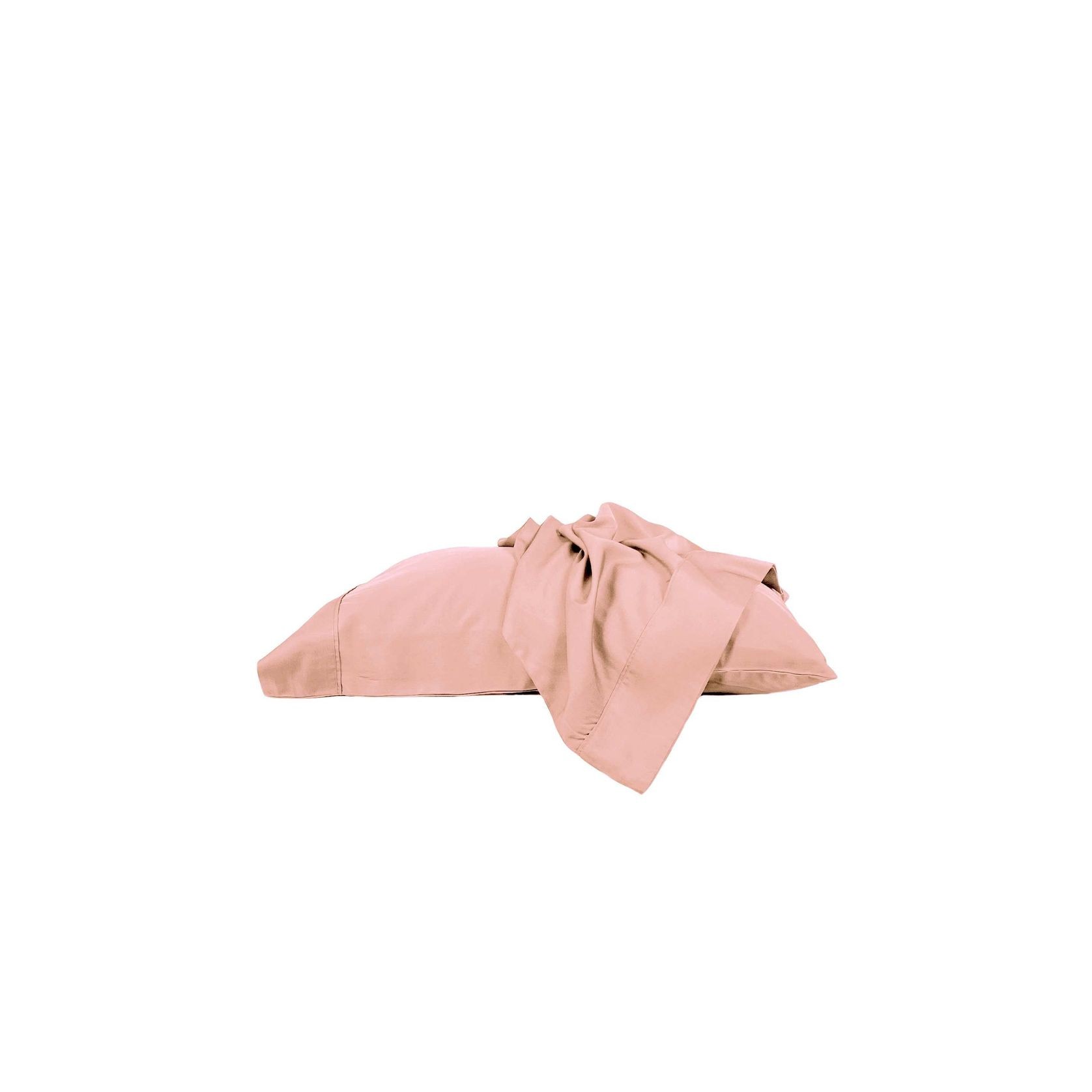 Soft Bamboo Standard Pillowcase Set - Soft Coral Pink gallery detail image