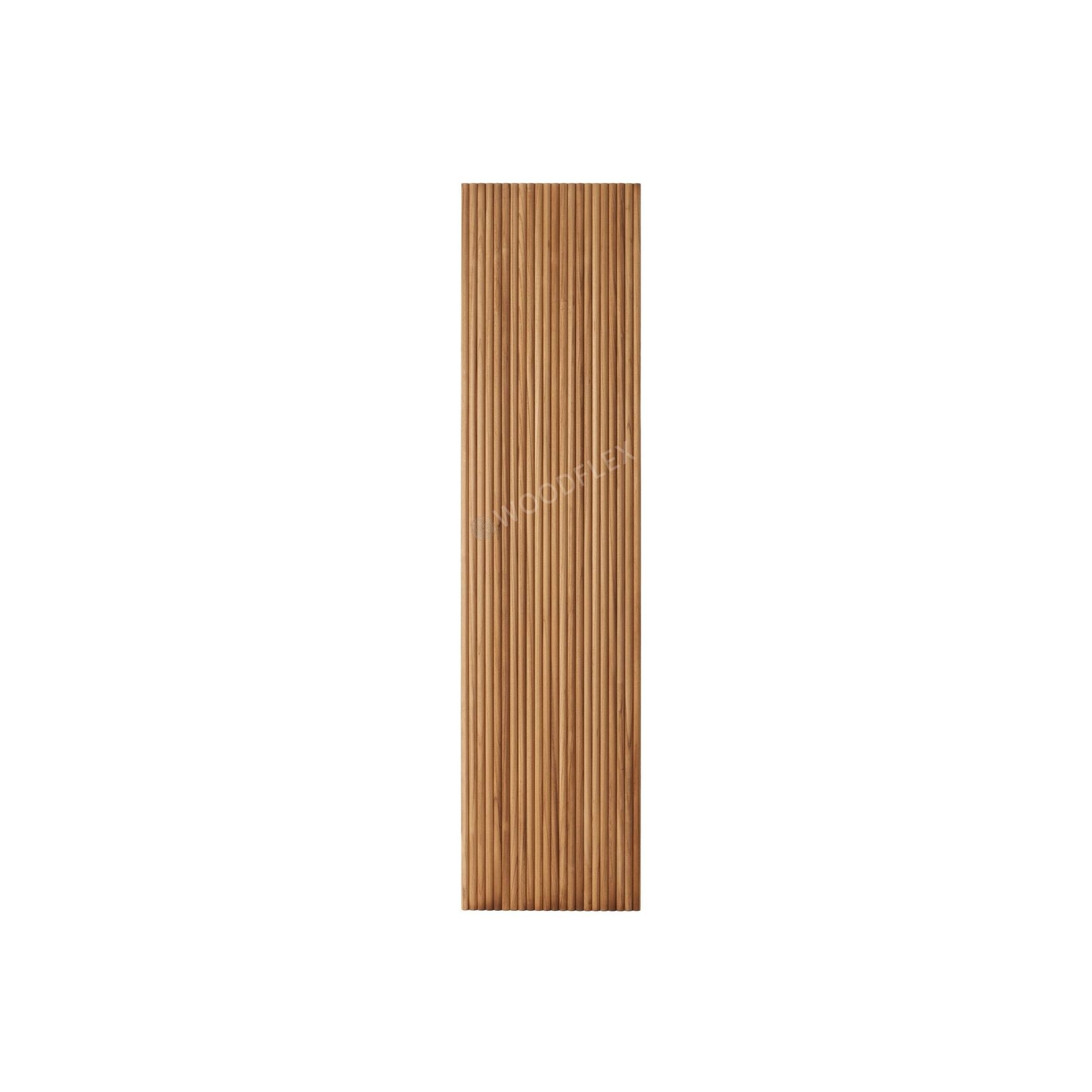 WOODFLEX Flexible Solid Paulownia Wood Slat Wall Panel - 2700mm x 600mm - Half Round gallery detail image
