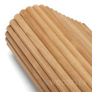 WOODFLEX Flexible Solid Paulownia Wood Slat Wall Panel - 2700mm x 600mm - Half Round gallery detail image