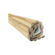 WOODFLEX Flexible Solid Paulownia Wood Slat Wall Panel - 2700mm x 600mm - Half Round gallery detail image