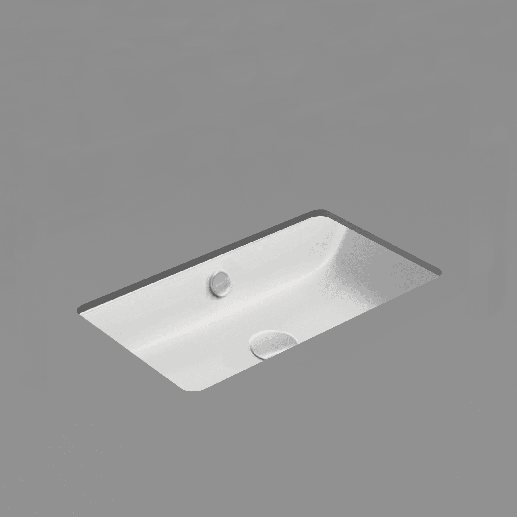 Kube X 80 Undermount Basin Gloss White gallery detail image