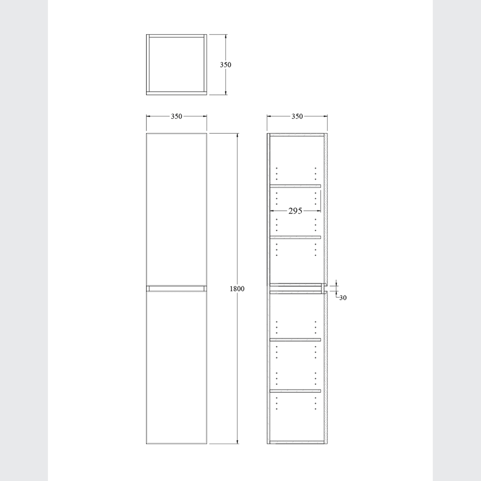 Lineare Tall Bathroom Cabinet | Orchard Front gallery detail image