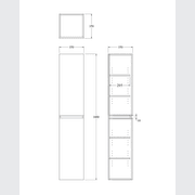 Lineare Tall Bathroom Cabinet | Orchard Front gallery detail image