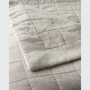 Ravello Linen Coverlet - Bone by Weave Home gallery detail image