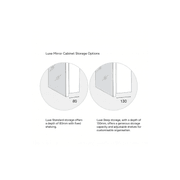 Luxe 1050mm Mirror Cabinet With Demister | 3 Door gallery detail image