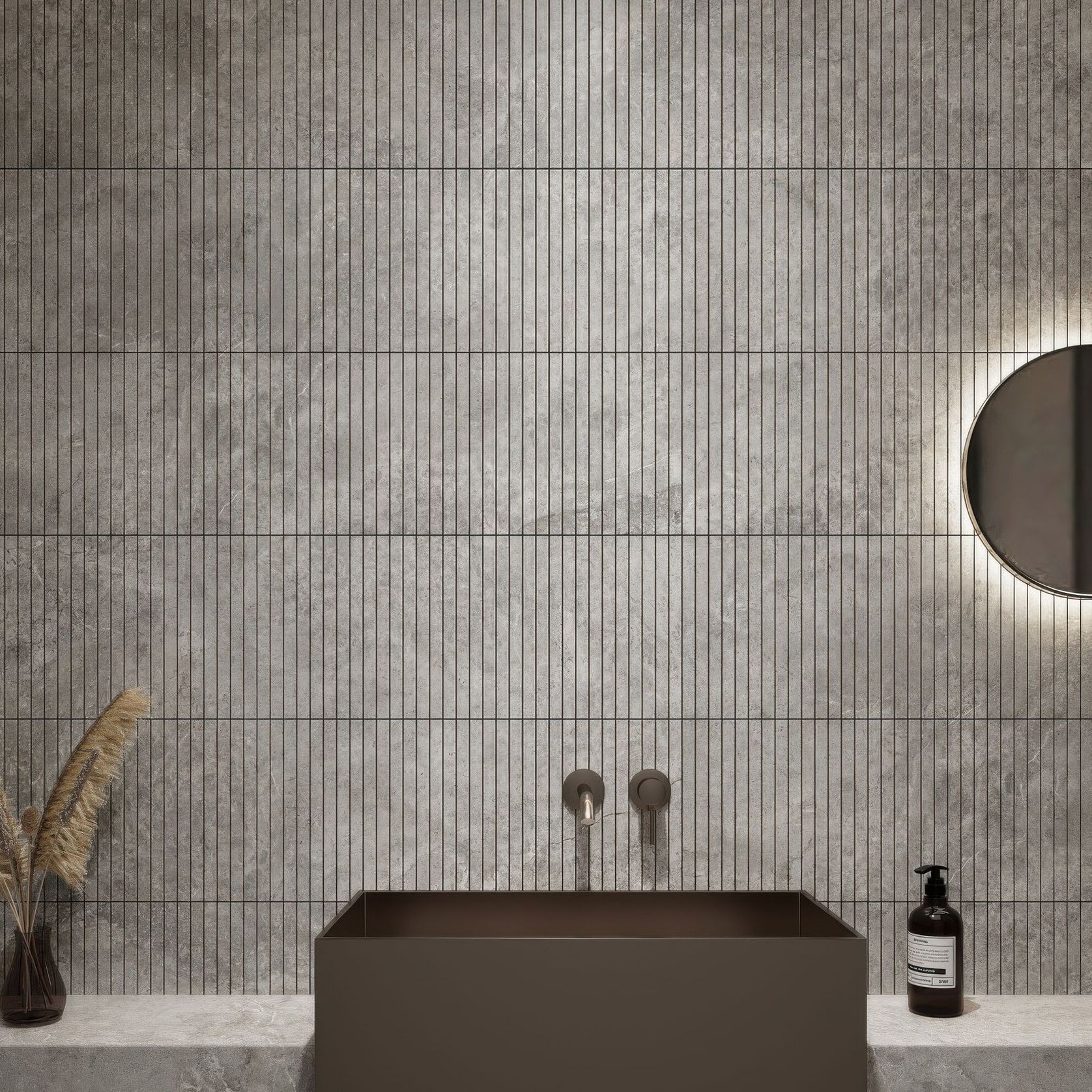 Arctic Tundra Grey Matt Stick Mosaic 20x300mm gallery detail image