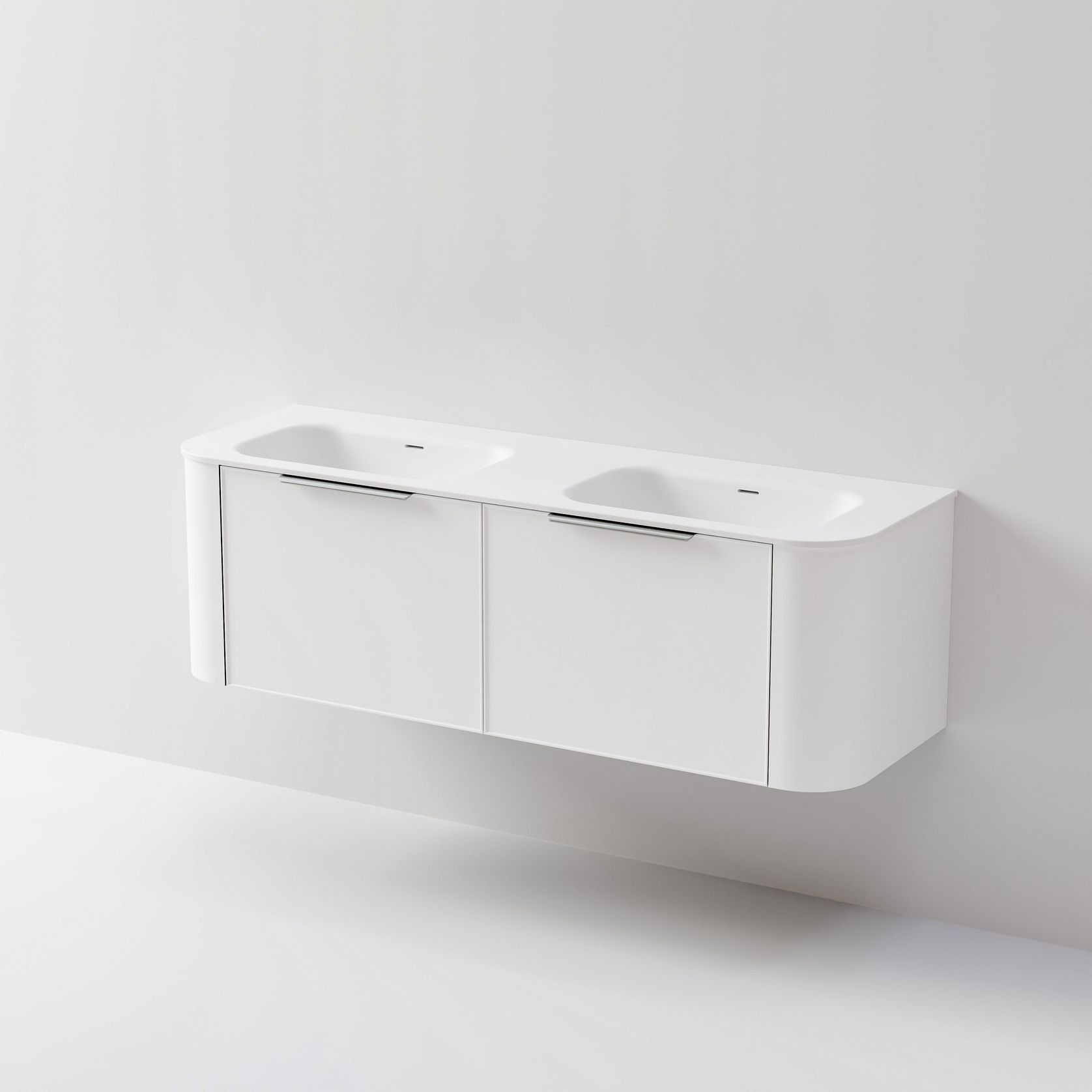 Nature 1500 Vanity | Double Inset Basin & Axel Drawer Front gallery detail image