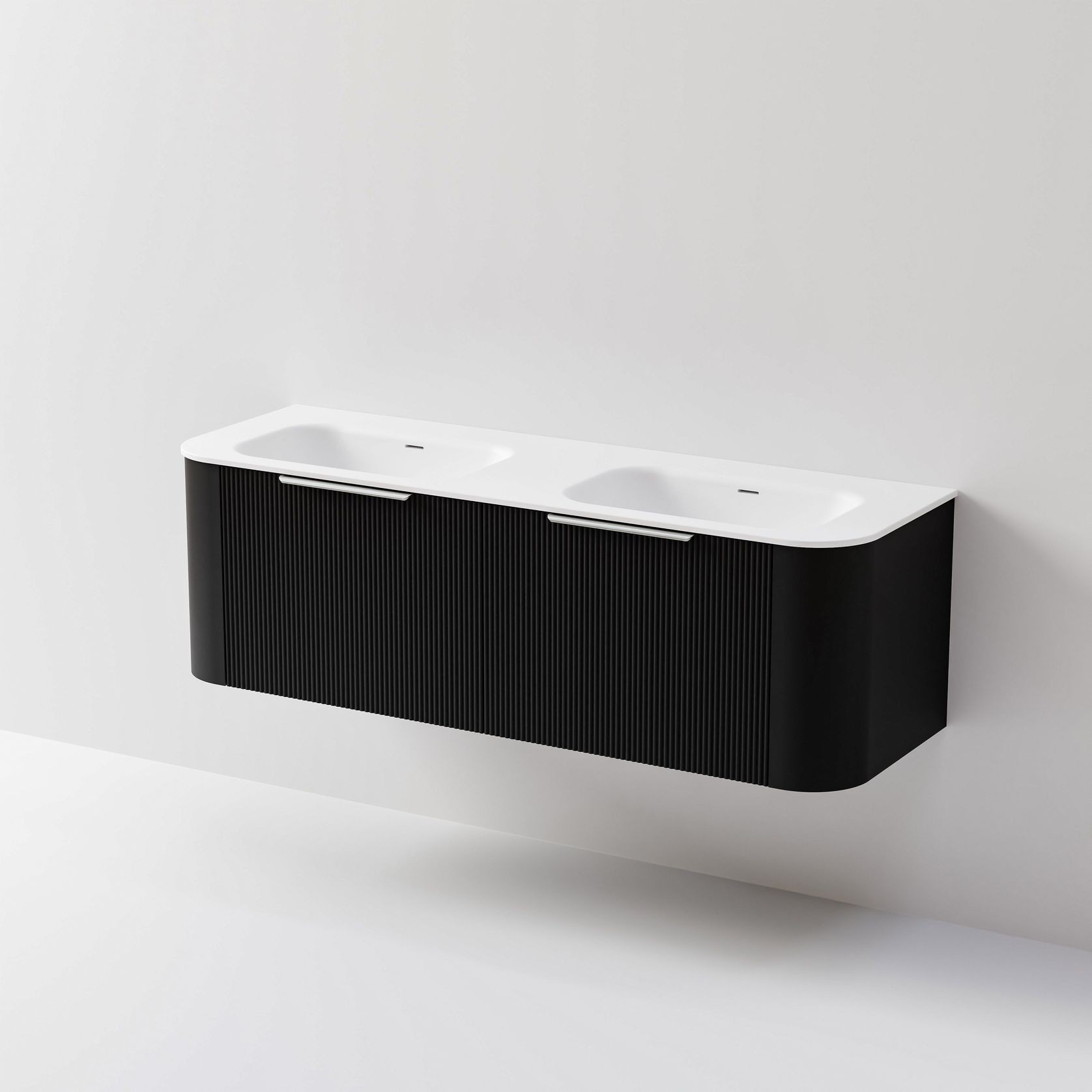 Nature 1500 Vanity | Double Inset Basin & Pillar Drawer Front gallery detail image