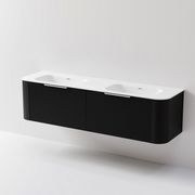 Nature 1800 Vanity | Double Inset Basin & Pillar Drawer Front gallery detail image