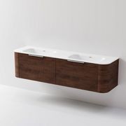 Nature 1800 Vanity | Double Inset Basin & Pillar Drawer Front gallery detail image