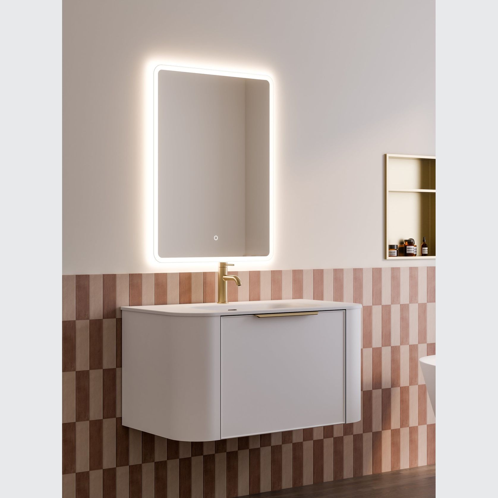 Nature 900 Vanity | Inset Basin & Axel Drawer Front gallery detail image