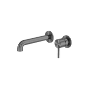Zen SS316L Wall Basin/Bath Mixer Separate Back Plate 230mm Spout | Graphite gallery detail image