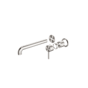 Zen SS316L Wall Basin/Bath Mixer Separate Back Plate 185mm Spout Trim Kits | Brushed Nickel gallery detail image