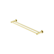 Mecca Double Towel Rail 600mm Brushed Gold gallery detail image