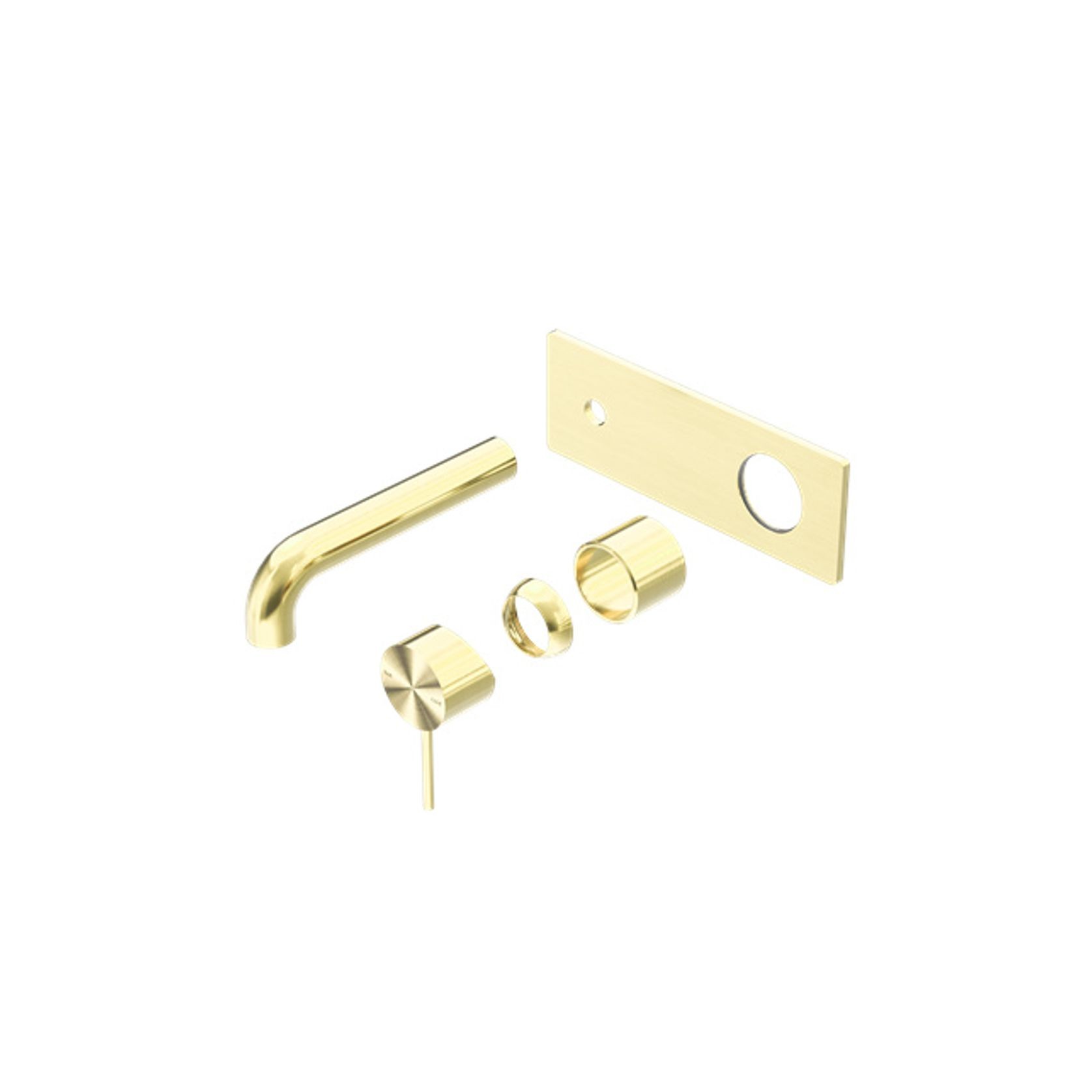 Mecca Wall Basin/Bath Mixer 230mm Trim Kits Only Brushed Gold gallery detail image