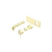 Mecca Wall Basin/Bath Mixer 230mm Trim Kits Only Brushed Gold gallery detail image