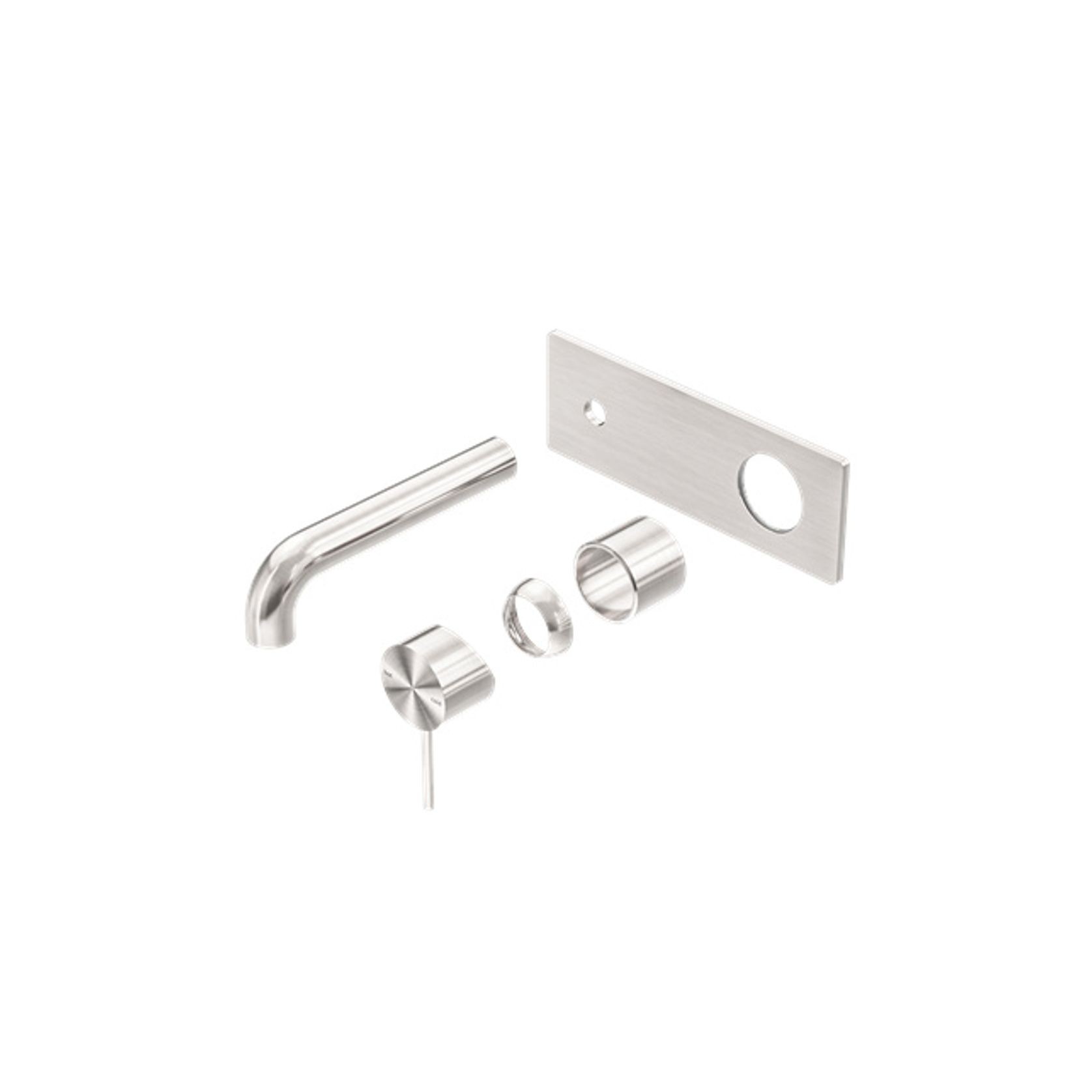 Mecca Wall Basin/Bath Mixer 120mm Trim Kits Only Brushed Nickel gallery detail image