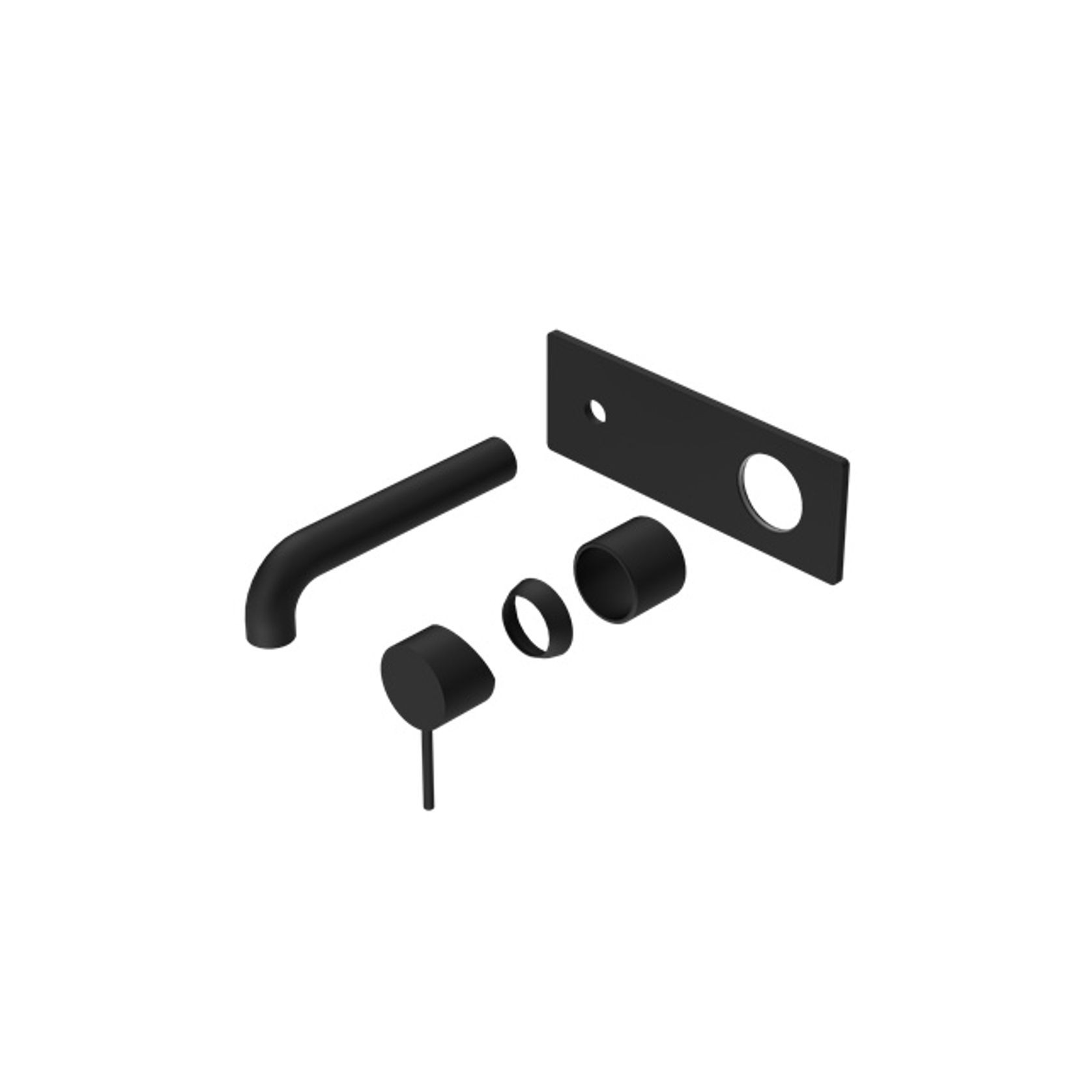 Mecca Wall Basin/Bath Mixer 160mm Trim Kits Only Matte Black gallery detail image