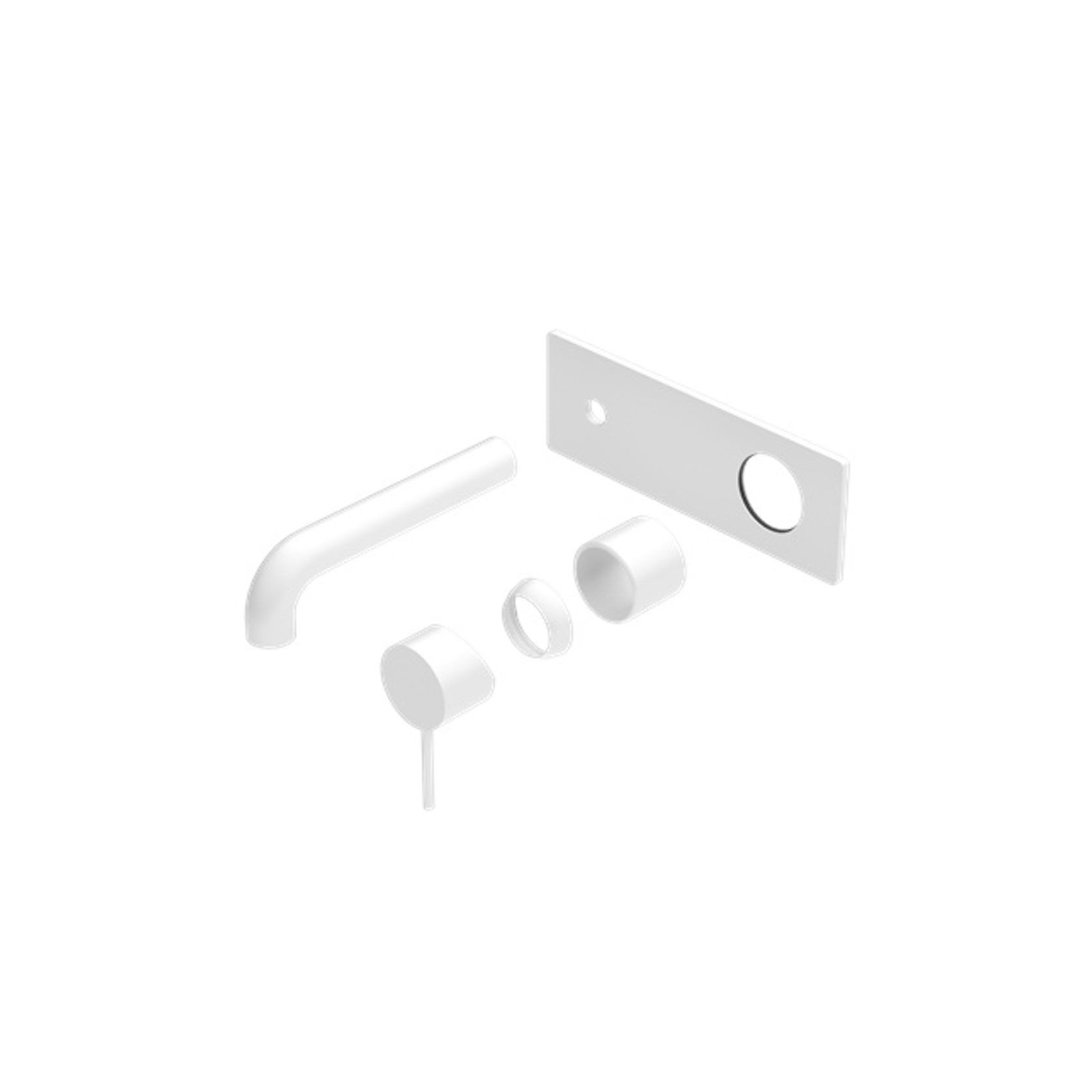 Mecca Wall Basin/Bath Mixer 260mm Trim Kits Only Matte White gallery detail image