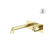 Mecca Wall Basin/Bath Mixer Handle Up 120mm Brushed Gold gallery detail image