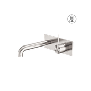 Mecca Wall Basin/Bath Mixer Handle Up 260mm Brushed Nickel gallery detail image