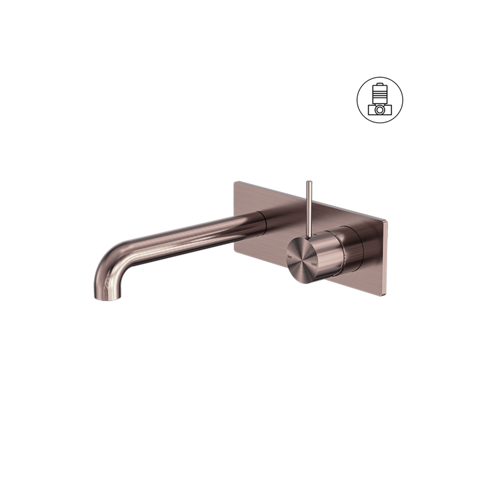 Mecca Wall Basin/Bath Mixer Handle Up 160mm Brushed Bronze gallery detail image