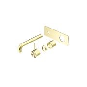 Mecca Wall Basin/Bath Mixer Handle Up 185mm Trim Kits Only Brushed Gold gallery detail image