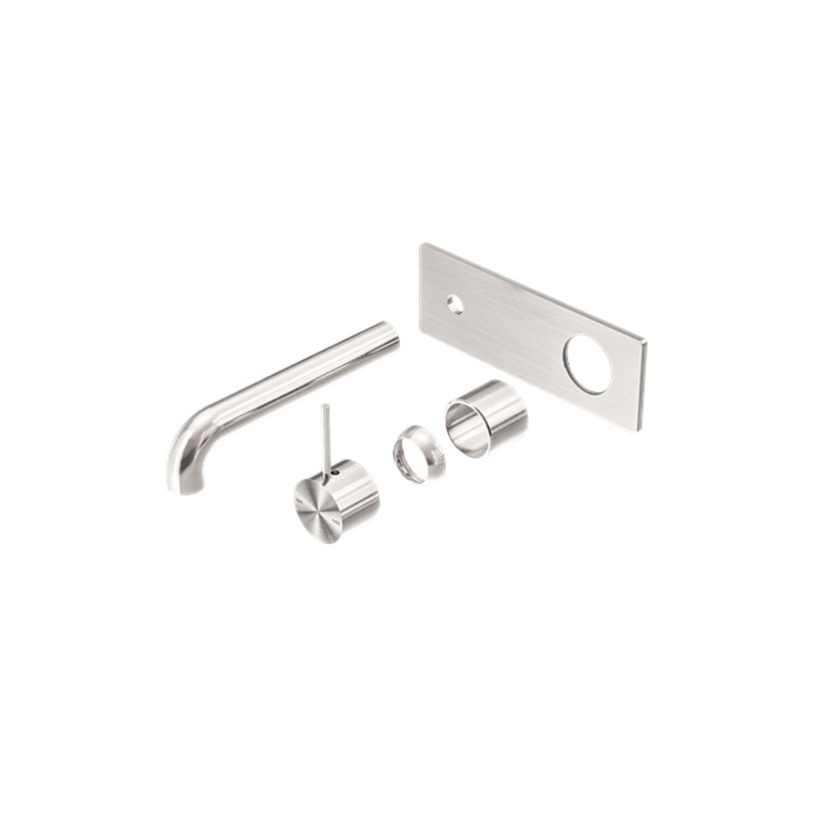 Mecca Wall Basin/Bath Mixer Handle Up 160mm Trim Kits Only Brushed Nickel gallery detail image