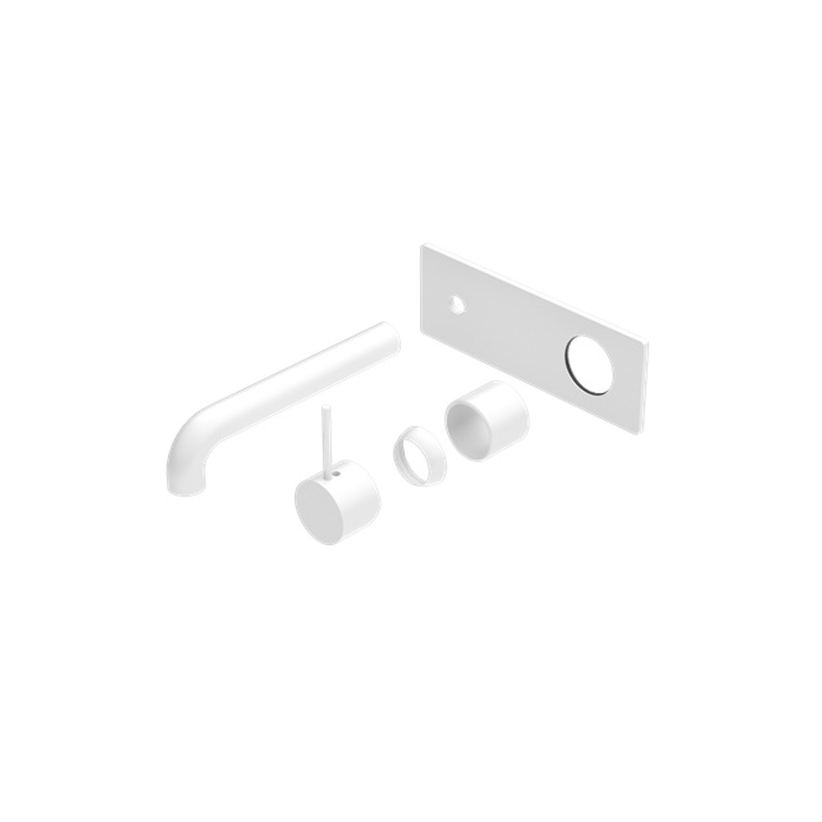Mecca Wall Basin/Bath Mixer Handle Up 230mm Trim Kits Only Matte White gallery detail image